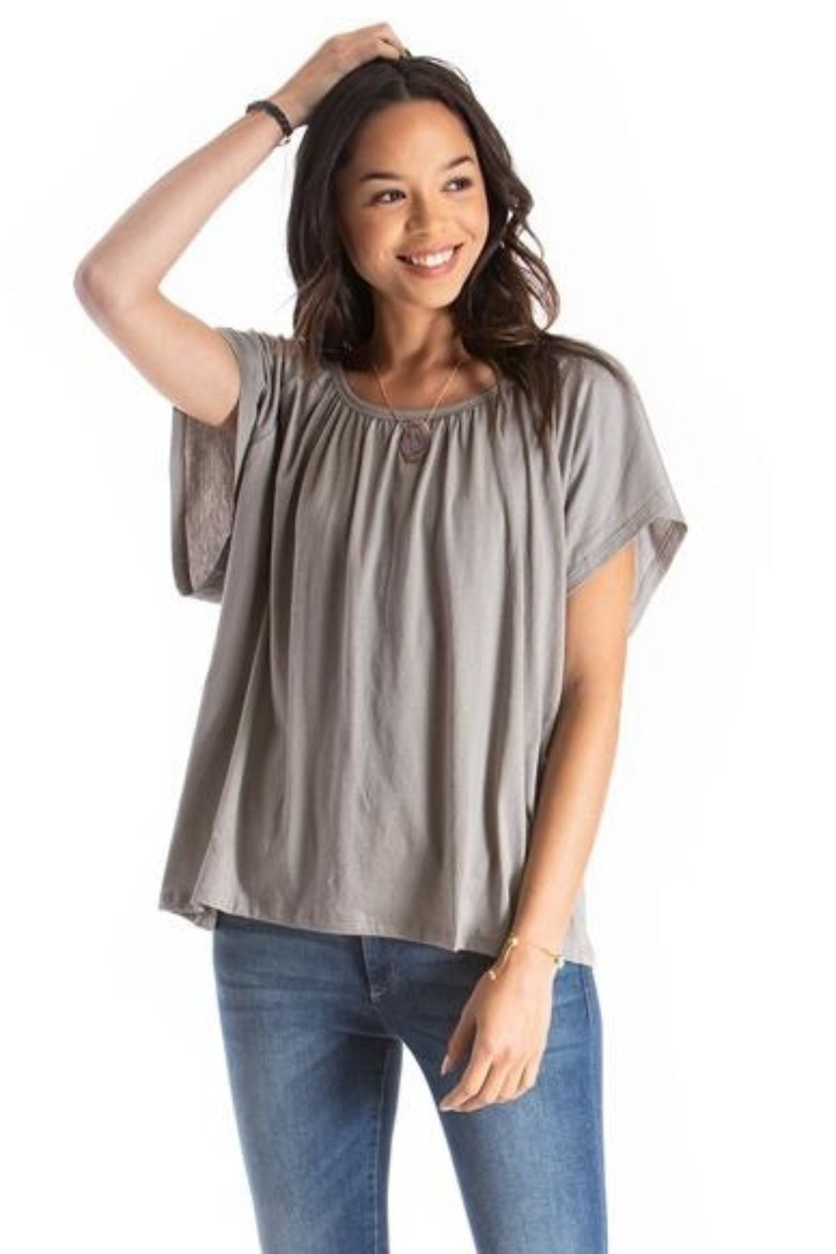 U-Back Top - Organic Cotton - Grey