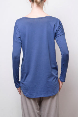 Long-Sleeve Tee - Organic Cotton  - Blue