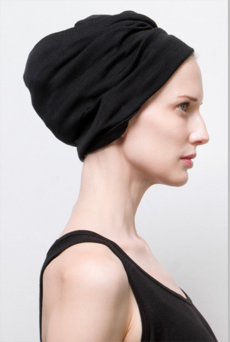 arzé pima cotton toque / scarf - black