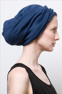 arzé pima cotton toque / scarf - blue