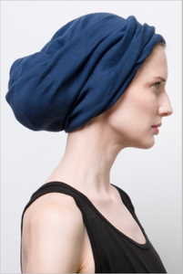 arzé pima cotton toque / scarf - blue