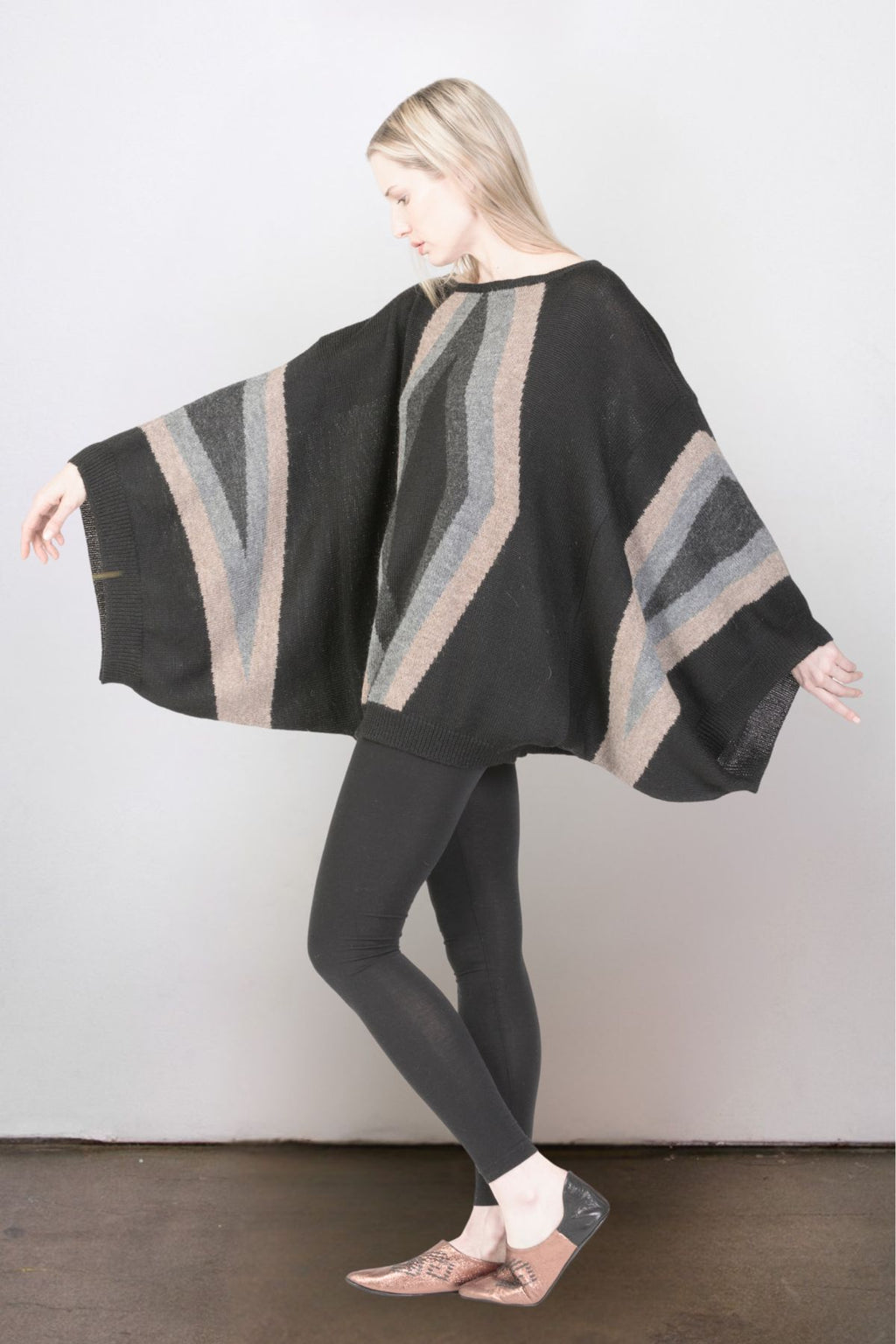 Baez Hand-Loomed Alpaca Intarsia Tunic