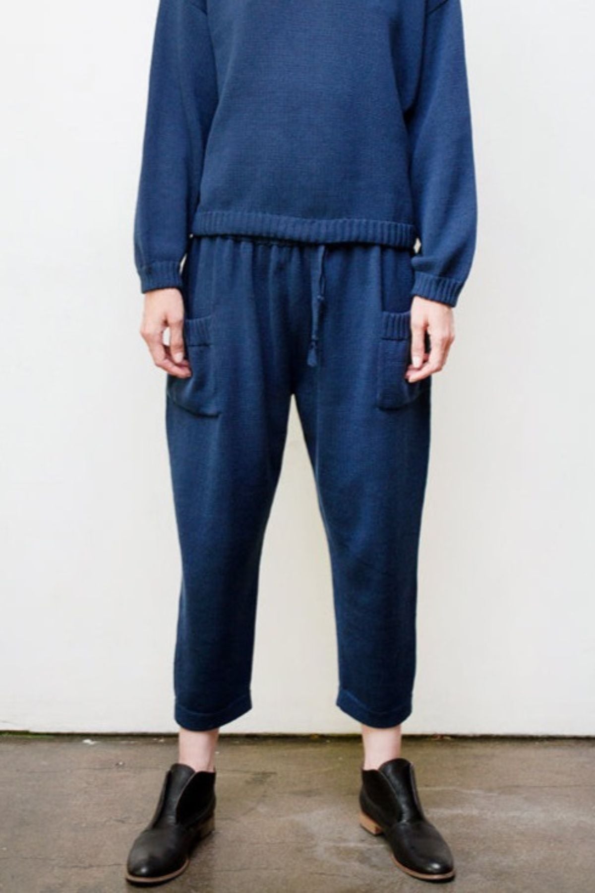 Mimi Hand-Loomed Knit Pant - Blue