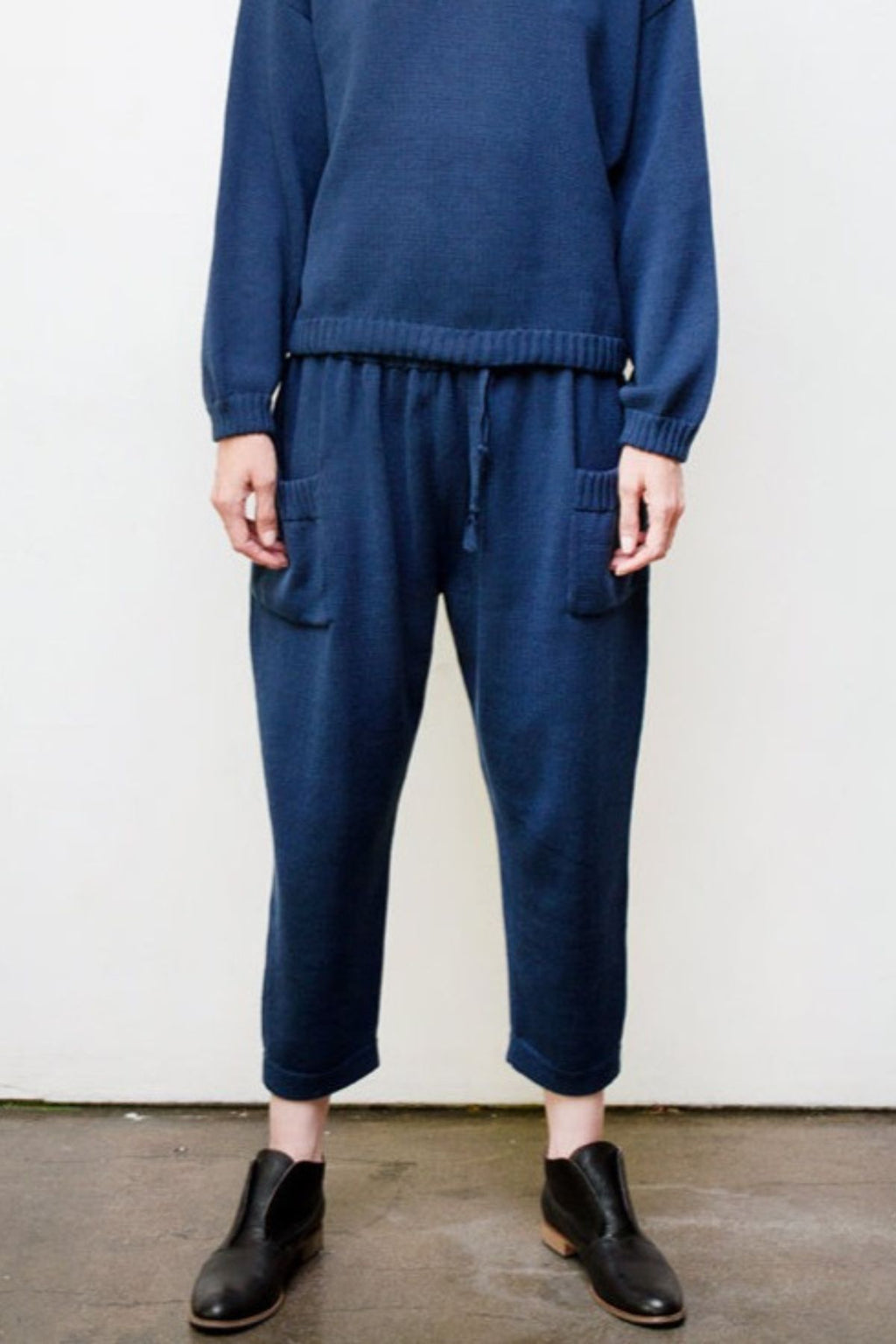 Mimi Hand-Loomed Knit Pant - Blue