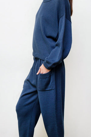 mimi hand knit pant - blue