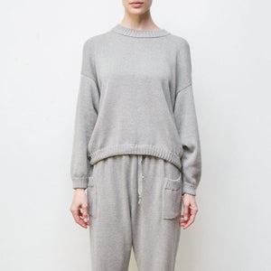 mimi hand knit sweater - grey