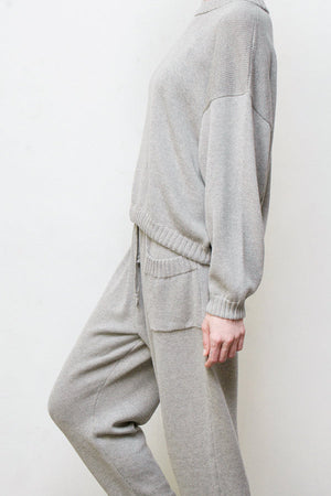 mimi hand knit sweater - grey