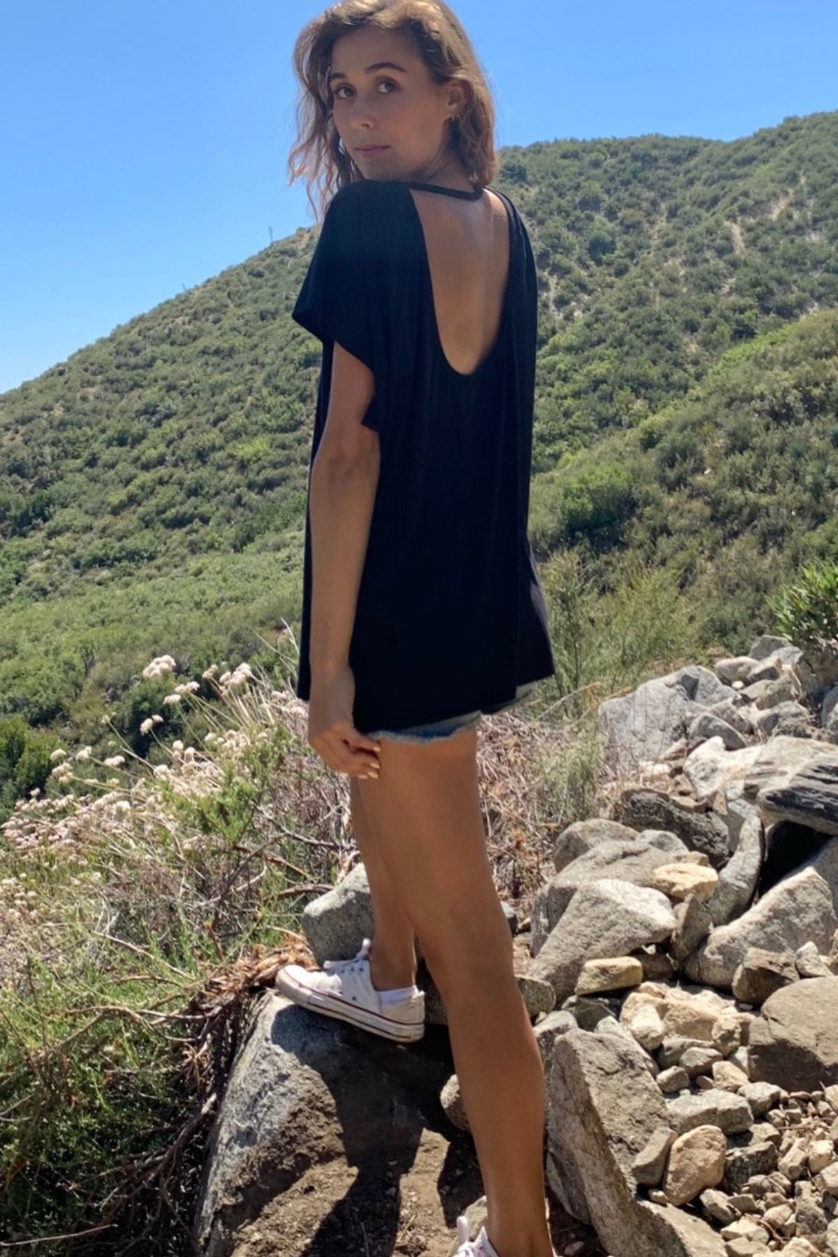 U-Back Top - Organic Cotton - Black