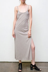 long spaghetti dress - grey