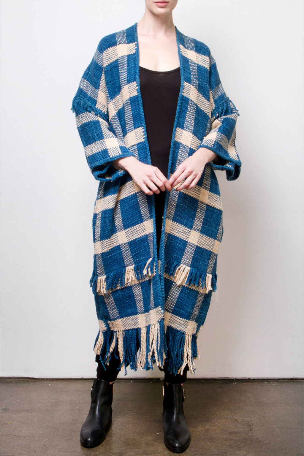 newman coat - indigo / sand