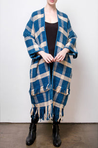 newman coat - indigo / sand