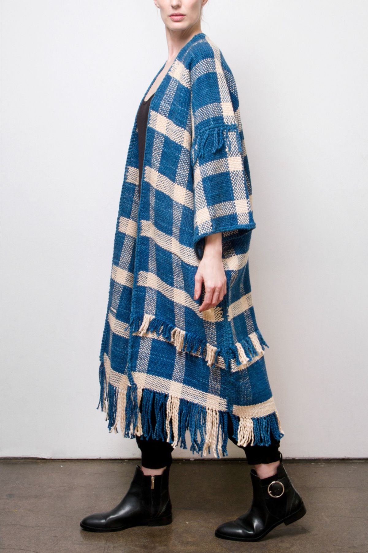 newman coat - indigo / sand