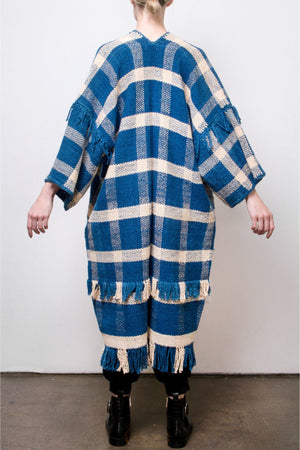 newman coat - indigo / sand