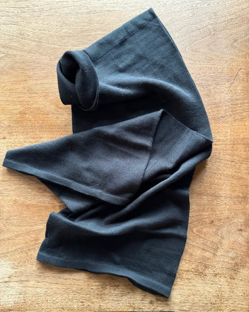 arzé pima cotton toque / scarf - black