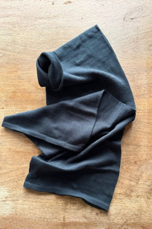 arzé pima cotton toque / scarf - black