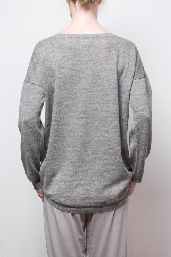 kory sheer pullover - grey