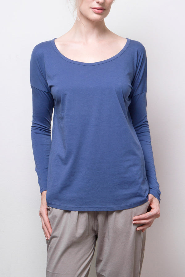 long sleeve top - blue