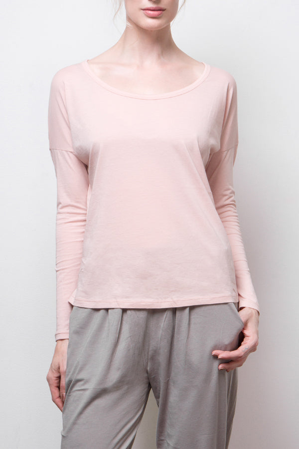 long sleeve top - pink
