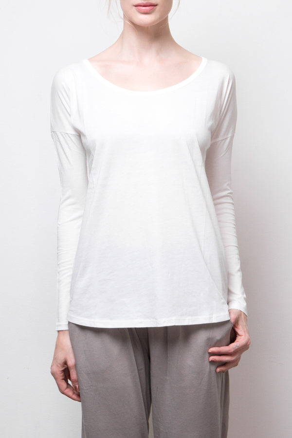long sleeve top - white