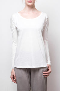 long sleeve top - white
