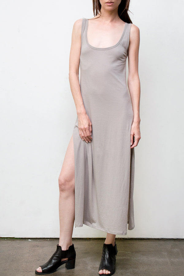 long tank dress - grey