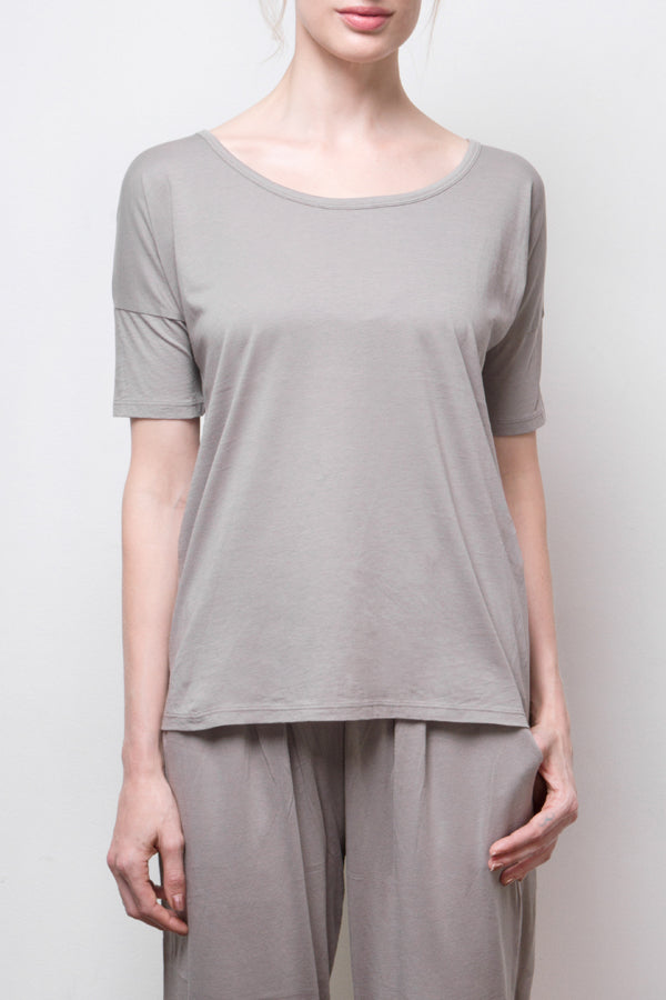 short sleeve top - grey