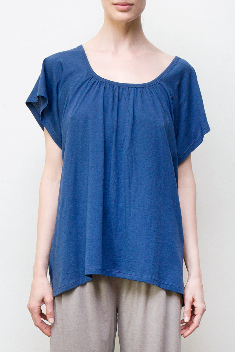 u back top - blue