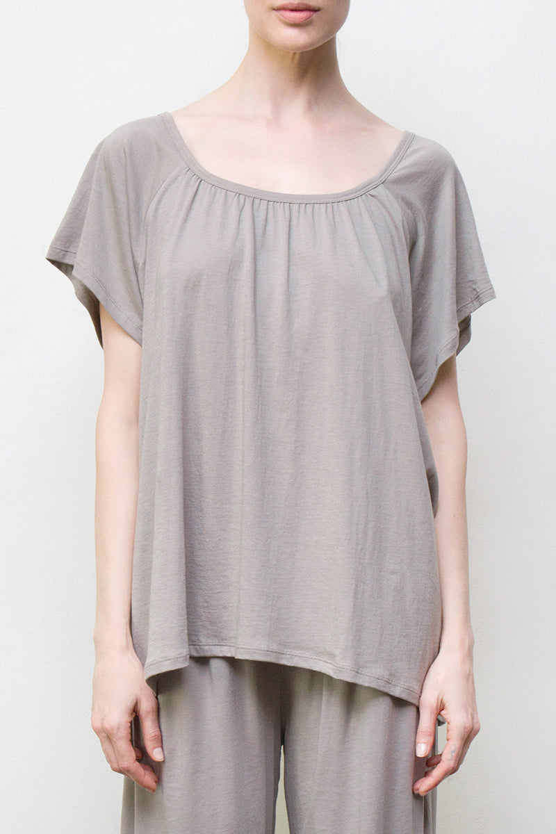 u back top - grey