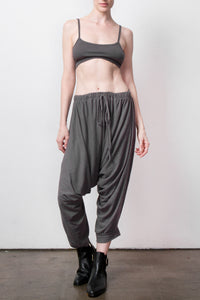 unisex hemp harem pant - grey