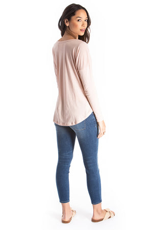 long sleeve top - pink