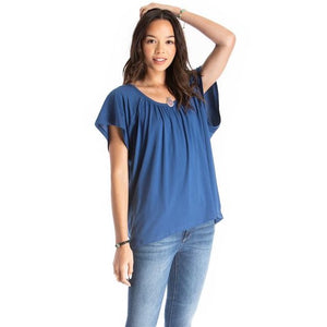 u back top - blue