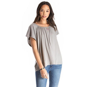u back top - grey